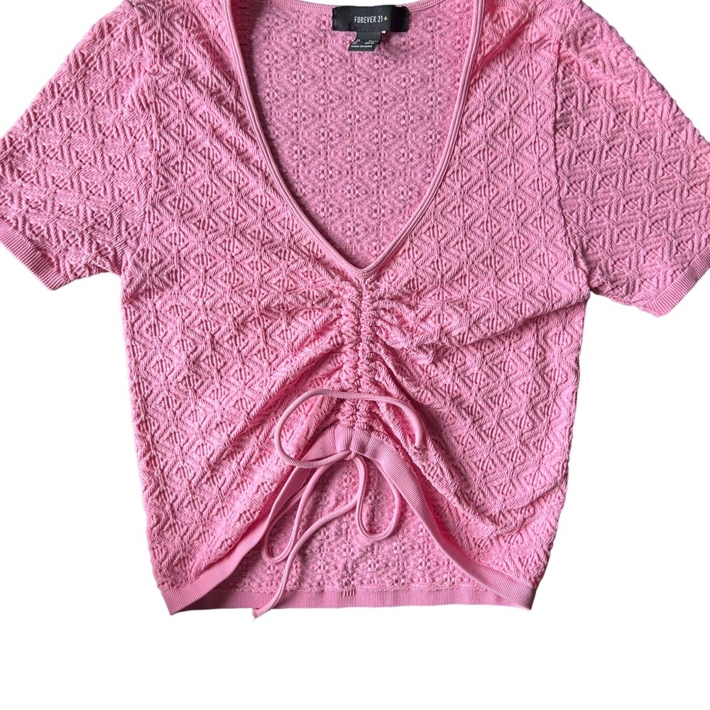 Forever 21 Pink Textured Women's crop Top